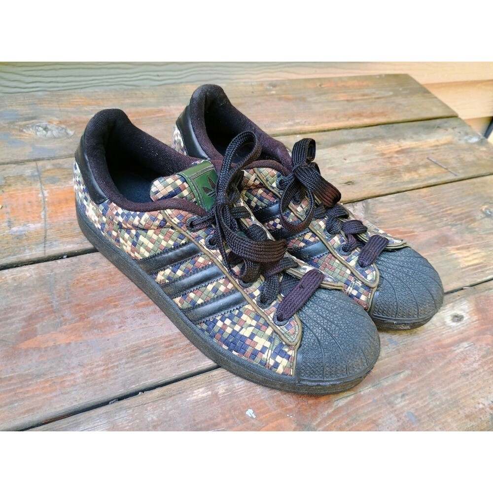 Adidas Superstar Camo Green Brown Shoe Mens 10.5 Multi Colored